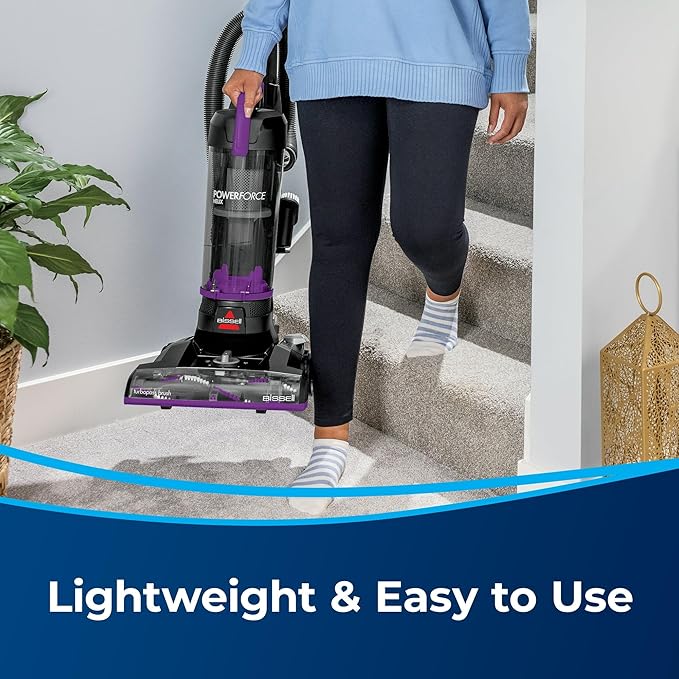 BIISSELL PowerForce Helix Bagless Upright Vacuum, Pet-Friendly, Powerful Suction for Carpet, Tile & Hardwood, Lightweight Design, Washable Filters, Scatter-Free Technology